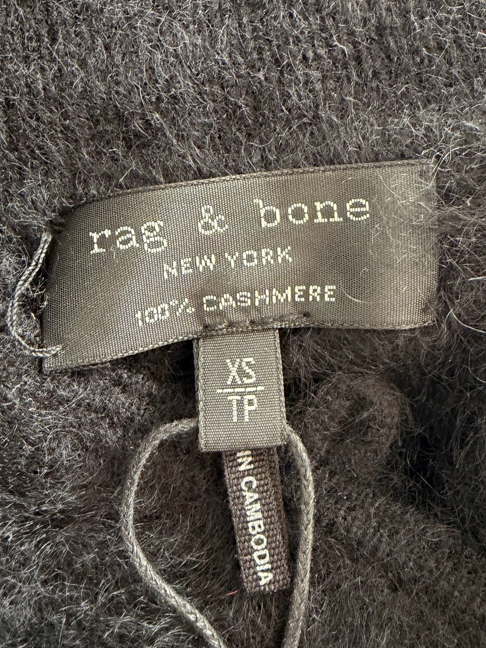 Rag & Bone NWT Jada Brushed Cashmere Sweater Black Size XS - Picture 6 of 8